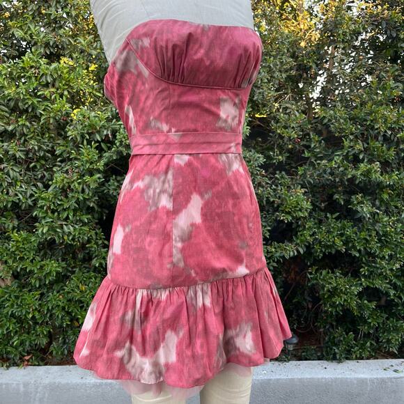BCBG Max Azria Sheath Fit And Flare Pink Mini Dress Formal Size 0 - Picture 2 of 8